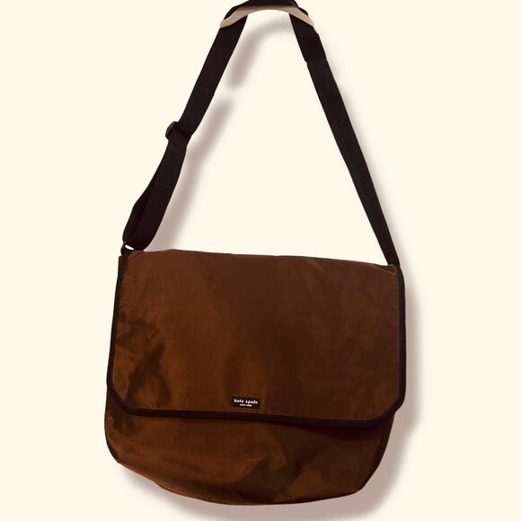 Kate Spade New York Other - VTG KATE SPADE NY Brown Messenger Crossbody Bag USA Laptop Bag Academia